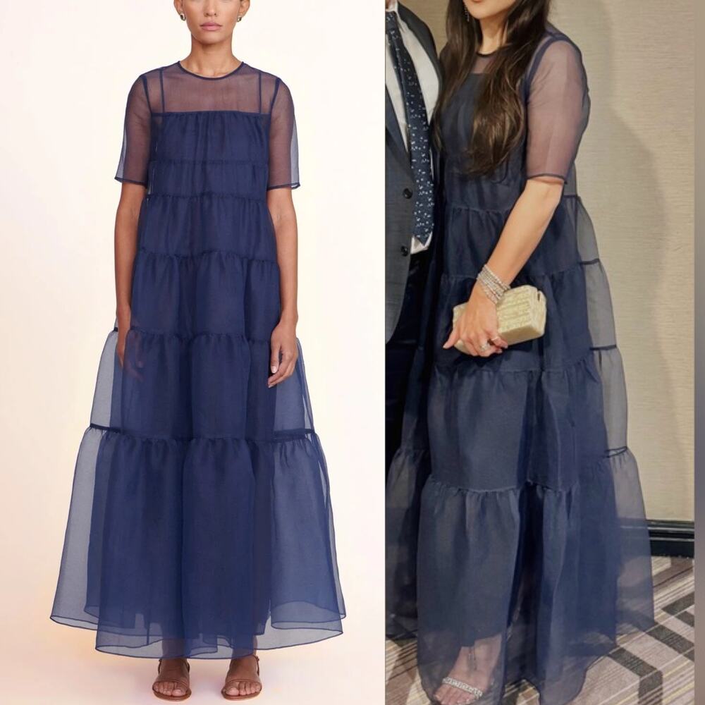 STAUD Hyacinth Organza Maxi Dress NWT NEW
